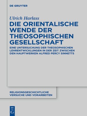 cover image of Die orientalische Wende der Theosophischen Gesellschaft